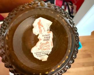 South Jersey Glass Amber Hobnail Pitcher second image