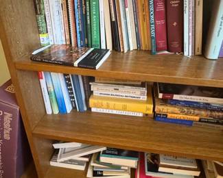 Wooden Bookshelf with Assorted Books