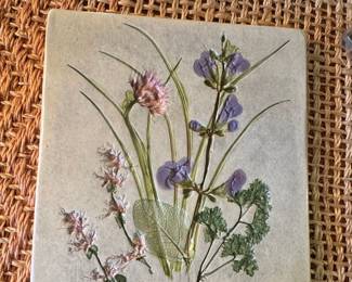 Pressed Flower Ceramic Tile Coaster