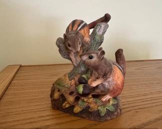 Chipmunks in Autumn by Richard Orr Limited Signature Edition Fine Porcelain Figurine