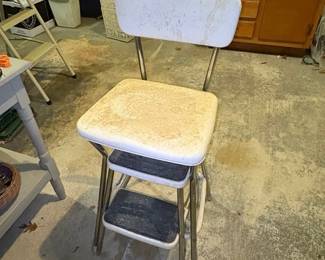 Vintage Cosco Kitchen Step Stool Chair