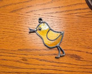 Stained Glass Yellow Chick Suncatcher