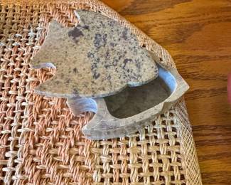 Carved Granite Fish Trinket Box second image