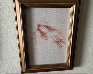 Red Chalk Drawing of Two Figures Attributed to Baldassare Franceschini