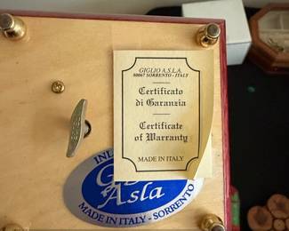 Giglio ASLA Sorrento Inlaid Wood Heart Music Box third image