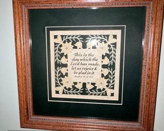 Framed This is the day which the Lord has made Psalm RSV Art Print