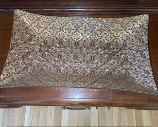 Vintage Georges Briard Iberia K Gold Embossed Glass Tray