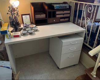 Bush Business Furniture Studio C Desk with Hutch and File Cabinet