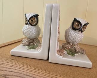 Otagiri OMC Japan Ceramic Owl Bookends