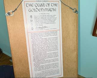 The Quail of the Golden Maple and The Butterfly and the Camellia Etchings by Zhang ShouCheng and Wei Tseng Yang fifth image