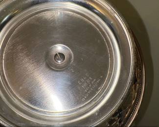 TwoTiered Silverplate Footed Server with Grapevine Motif second image