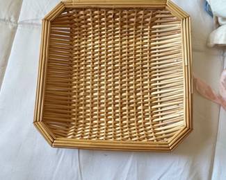 Octagonal Wicker Bread Basket