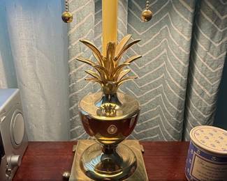 Frederick Cooper Style Hollywood Regency Brass Pineapple Lamp