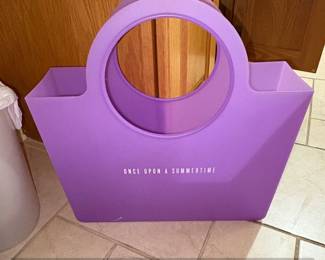 Purple Jelly Tote Bag with Once Upon a Summertime Inscription