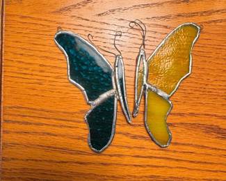 Stained Glass Butterfly Suncatcher 