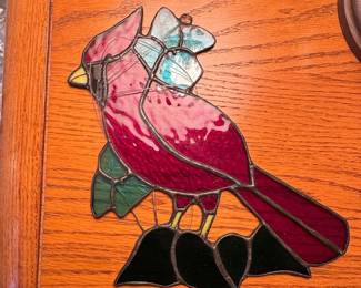 Stained Glass Cardinal Suncatcher