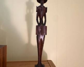 Carved Wooden Figurine of Don Quixote