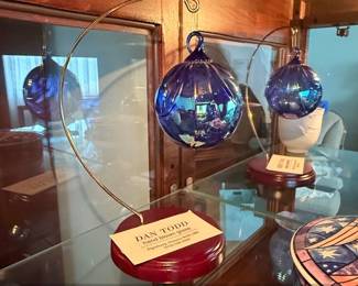 Dan Todd Hand Blown Glass Cobalt Blue Ornament