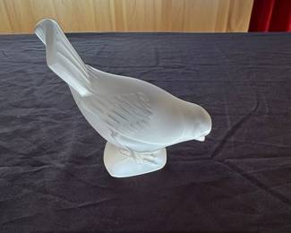 Lalique Frosted Crystal Sparrow Figurine second image