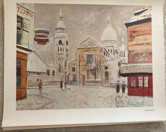 Maurice Utrillo Place de Tertre Lithograph