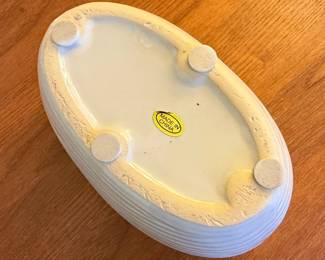 White Ceramic Oval Planter Bowl second image