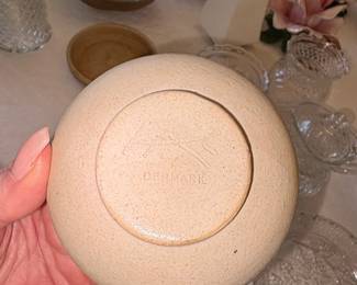 Lars Keramik Denmark Blue Glazed Bowl second image