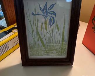 Gwen Frostic Blue Iris Print