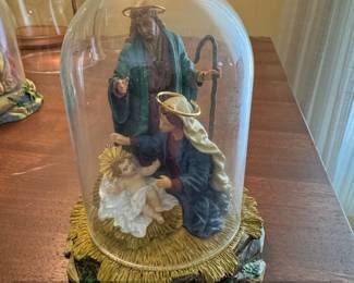 A King is Born Nativity Scene by Gianni Benvenuti in Glass Dome