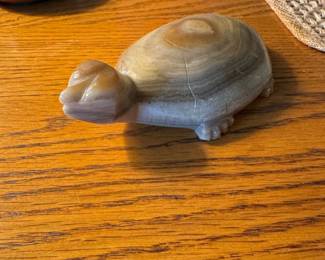 Carved Onyx Turtle Figurine