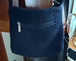 The Sak Navy Blue Crochet Crossbody Bag
