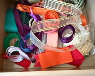 Assorted Ribbons and Craft Supplies second image