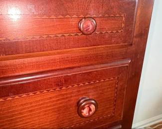 Antique Louis XVI Style Mahogany Display Cabinet with Drawers second image