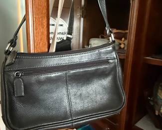Black Leather Shoulder Bag by Tignanello