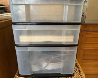 Sterilite 3 Drawer Wide Storage Cart