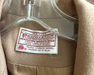 Pendleton Petite Wool Blazer Tan second image