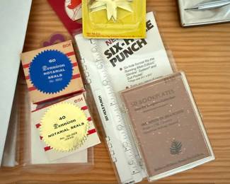 Dennison Notarial Seals and SixHole Punch Set