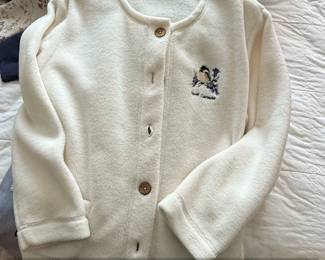 Vintage Embroidered Bird Fleece Cardigan arit Canada
