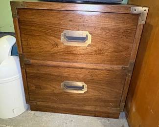 Campaign Style TwoDrawer Filing Cabinet