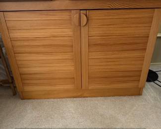 Vintage Pine Cabinet with Circular Handles