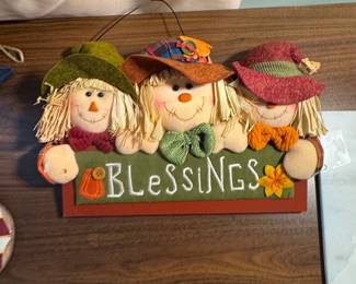 Fall Scarecrow Blessings Wall Hanging