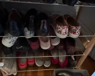 Assorted Womens Footwear with Floral Patterns