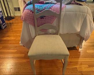 Vintage French Country Ladder Back Side Chair