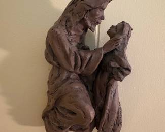 Clay Sculpture of Jesus and a Child