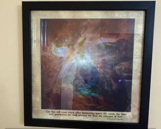 Teilhard de Chardin Quote The day will come... Framed Art Print