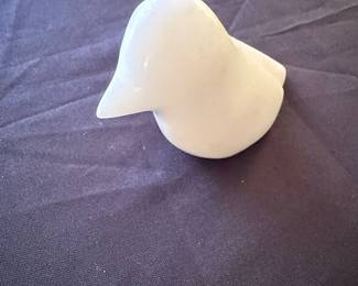 White Marble Bird Sculpture second image