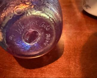 Speckled Stoneware Art Pottery Blue Pitcher fifth image