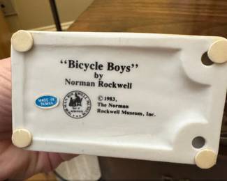 Bicycle Boys by Norman Rockwell Miniature Figurine second image