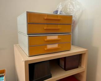 Vintage Orange Modular Drawer Units second image