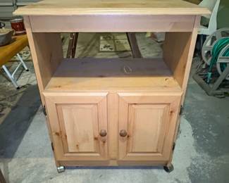 Pine Kitchen Island Cart