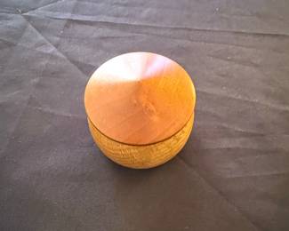 Hand Turned Oak and Cherry Lidded Box
